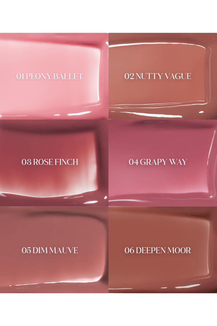 [Romand] Glasting Color Gloss 4g - 01 Peony Ballet