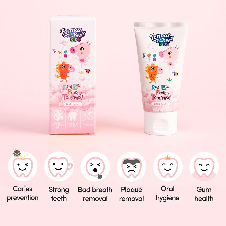 [FormalBeeKids] Real Bee Propoly Toothpaste Soda 60g 3pcs X Bundle Pack